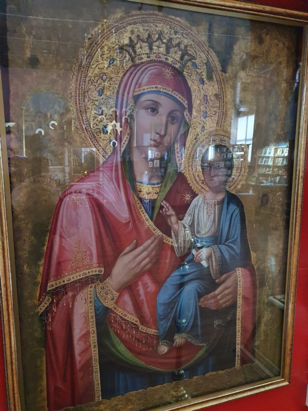 Старинная икона Божией Матери `Иверская`